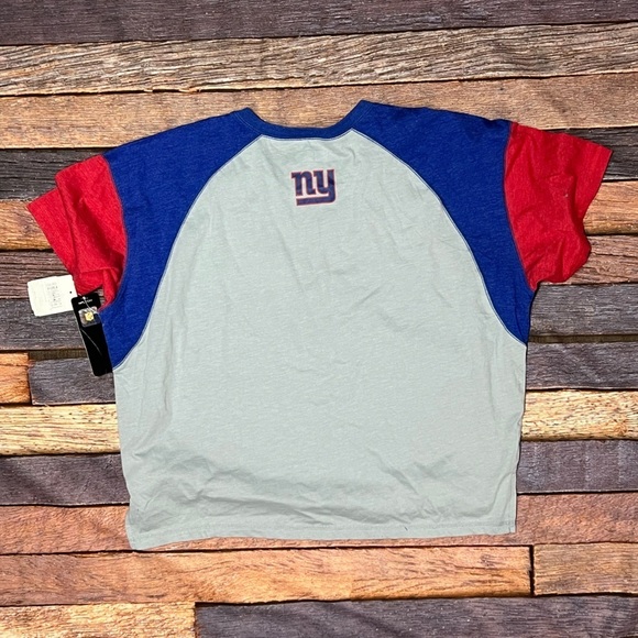 New Era Women's New York Giants Color Block NFL Football New Grey T-Shirt - Picture 2 of 8